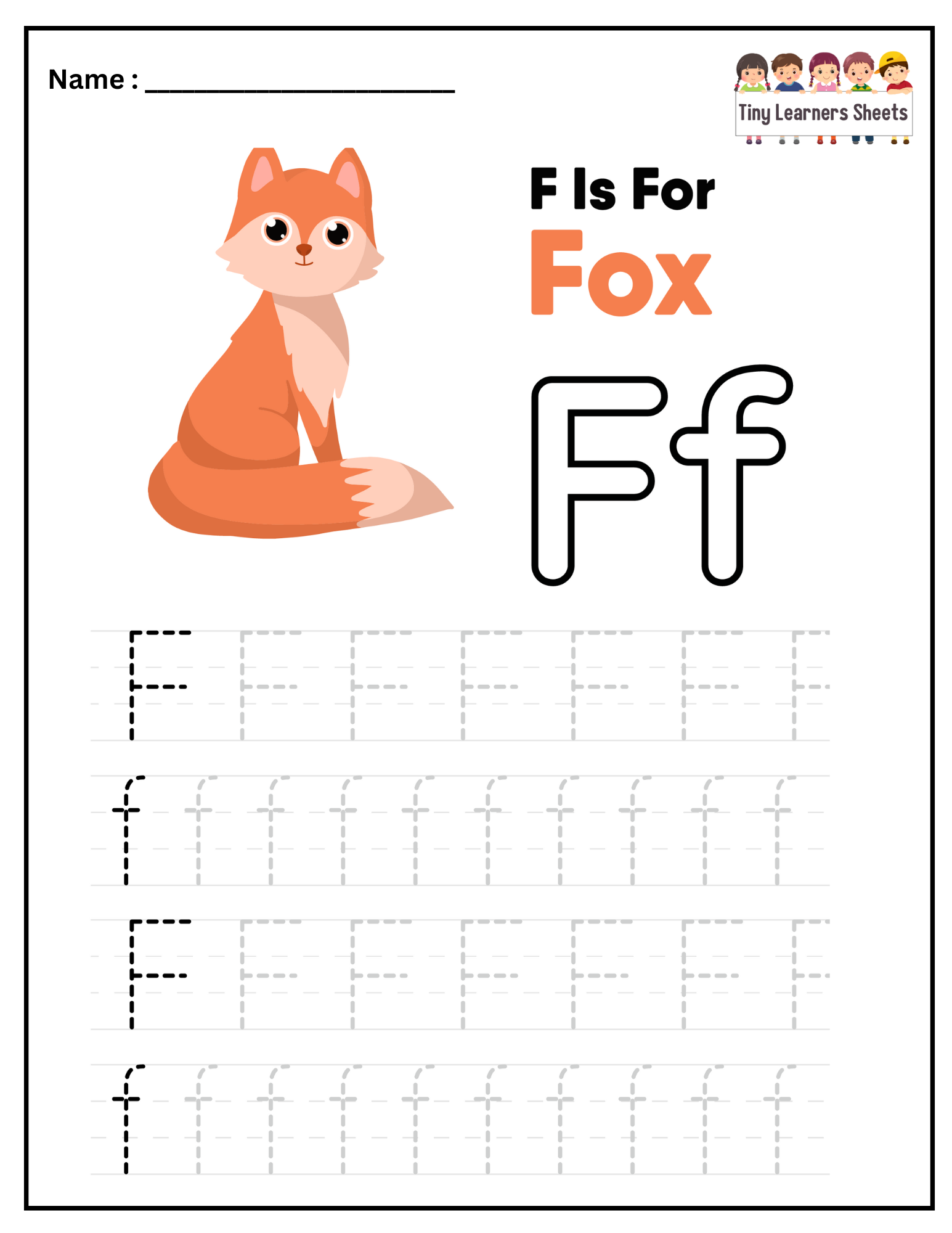 Letter F worksheet